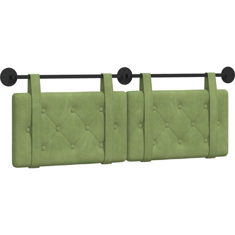 Tête de lit suspendue Vert clair 130 x 55 x 5 cm Velours (1/5)