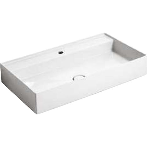 SCELTO DA DESIVERO Lavabo in ceramica sosp.a muro 80x45 senza troppopieno codice prod: DSV17861 (1/2)