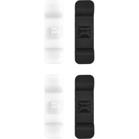 (Noir/Blanc)4 PCS Support de Câble Autocollant en Caoutchouc Cable Clips Adhesif Câble Organisateur Enrouleur de Cordon Gestion Câble pour Appareils de Cuisine Câbles Électroménagers) (1/5)