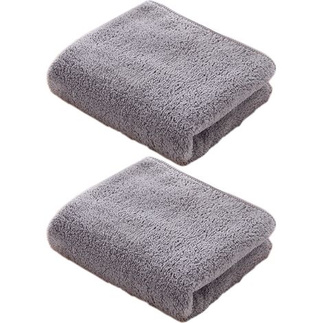 Lot de 2 serviettes de bain Mordely en microfibre, 35 x 75 cm (1/5)