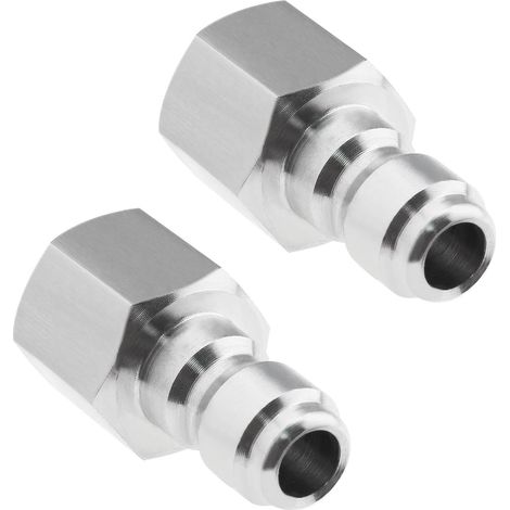 2 Adaptateur, raccord BSP femelle 1/4 pouce, acier inoxydable 304, connexion rapide, 5000 PSI, pour nettoyeur haute pression (1/5)