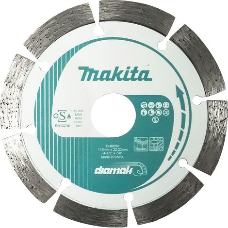 Makita tarcza diamentowa 115x22,23mm segment (na sucho) beton, cegła, marmur