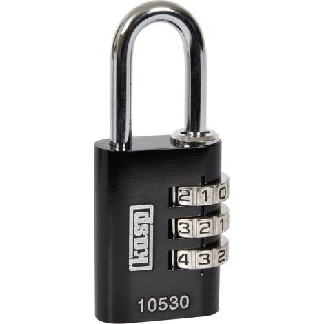 Cadenas Kasp K10530BLAD noir avec serrure à combinaison (1/2)