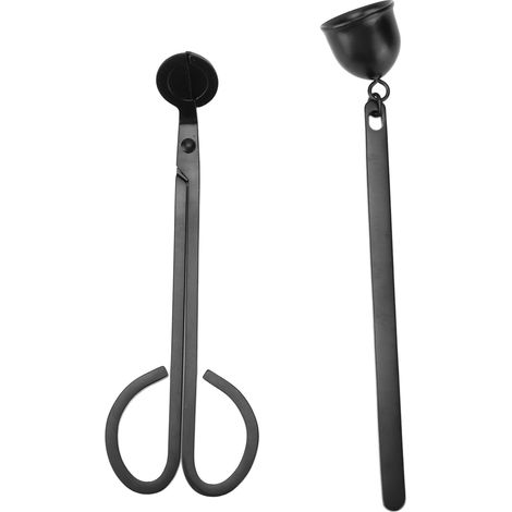 2 pièces Coupe-mèche Noir Style Élégant Durable Fournitures Bougie Cadeau pour Maison (1/5)