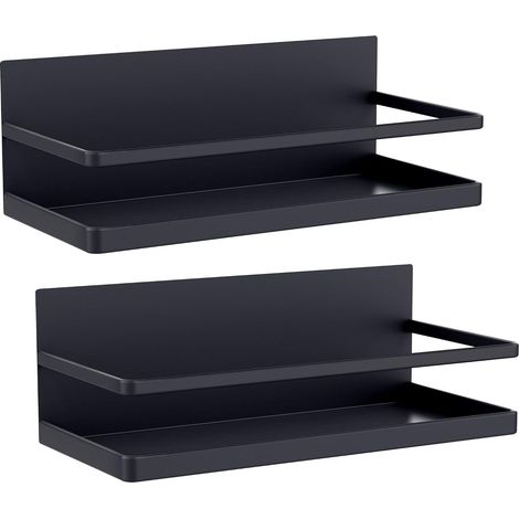 2er-Set magnetische Gewürzregale – Einfache Montage an der Seite des Kühlschranks / Küchenregale, platzsparend und für optimale Schrankorganisation (1/5)