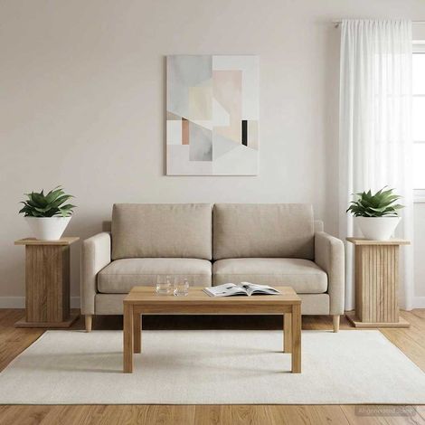 vidaXL  Plant Stand  2 pcs Sonoma Oak 30.5 x 30 x 43 cm Engineered Wood