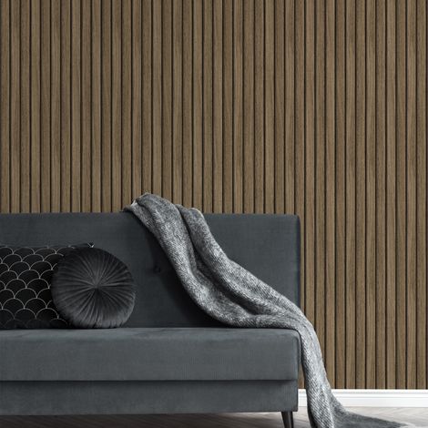 Papier peint intissé Bois rayé 1005 x 52cm Naturel (1/5)