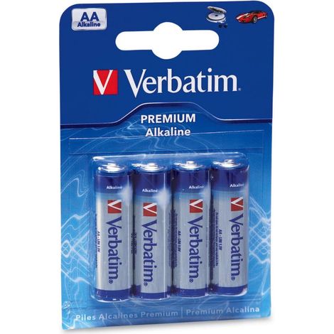 1x4 Verbatim Alkaline Batterie Mignon AA LR6 49921 (1/4)