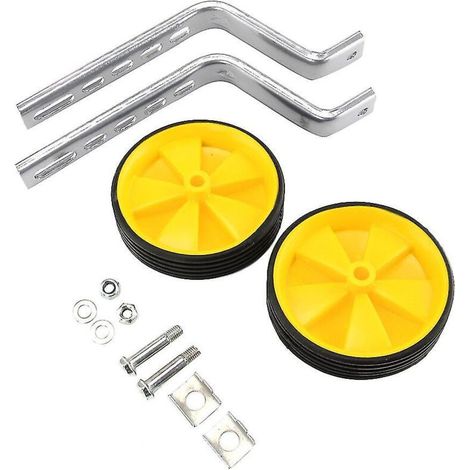 Roues stabiices universelles pour vélo de 12 à 20 pouces, bleues/jaunes (1/5)