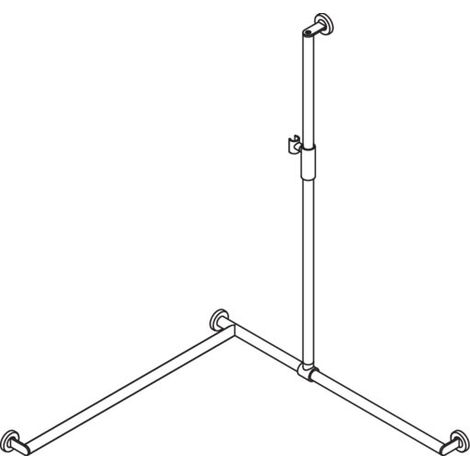 HEWI 900.35M304XA DUHA, ø:32, li, A1:1250, W1/W2:965