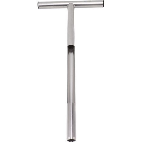 Tragbare Bodenprobenentnahmesonde aus Edelstahl 304 mit T-Griff, Bodenprobenahmewerkzeug für Landwirtschaft, Garten und Rasen, 53 cm (1/5)