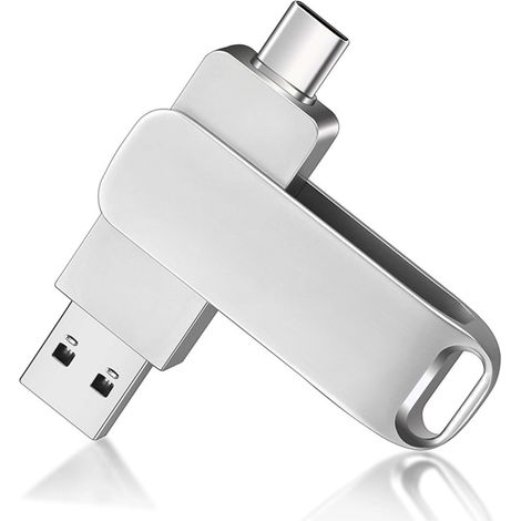 Cle USB 512 Go - 2 en 1 Clé USB 3.0 Grande Vitesse Haute Capacité Clef USB 512 Go Stockage Externe pour Smartphone/TV/PC/OTG Android