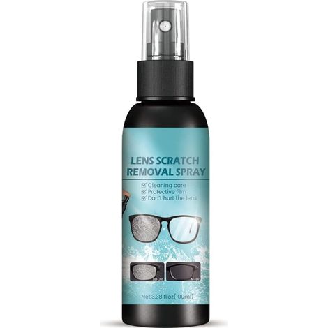 Spray anti-rayures pour verres de lunettes, solution de réparation des rayures sur verres optiques, kit nettoyant pour lunettes 100ml (1/5)