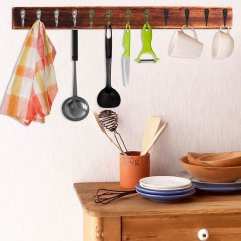 30 pièces Mural Patères Tissu Hanger Crochet à Peignoir avec 60 vis (Noir, Argent, Bronze) (1/4)