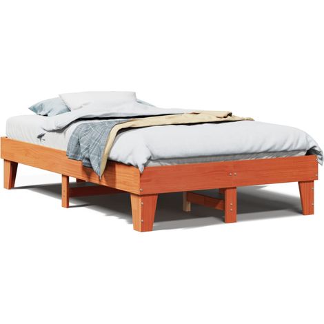 Maison Exclusive - Letto senza Materasso Marrone Cera 120x200 cm in Legno di Pino (1/5)