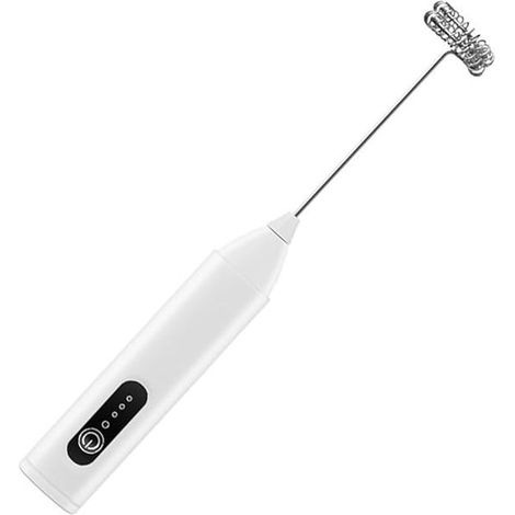Montalatte elettrico (cavo di ricarica incluso), lancia schiuma con batteria USB ricaricabile e 3 velocità, per latte macchiato, (1/5)
