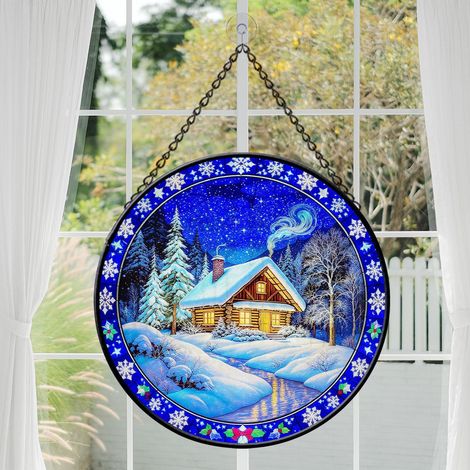 Attrape-soleil vitrail 9 cm – Ornement décoratif suspendu (1/3)