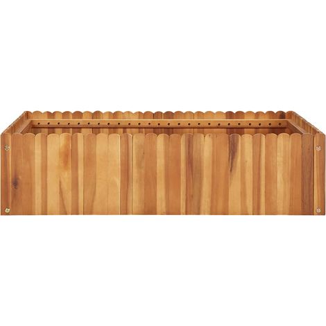 vidaXL Arriate de madera maciza de acacia 100x100x25 cm (1/2)