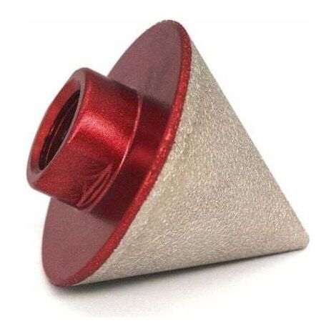 NALOOKAMIC  Fraise diamantée brasée pour aléser la pierre, la céramique, le carrelage et le verre Fraise à pointe conique de 48 mm de diamètre Filetage M14