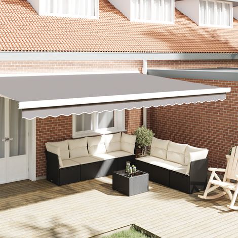 vidaXL Awning Valance Replacement Light Grey 480 x 20 cm Polyester (1/5)