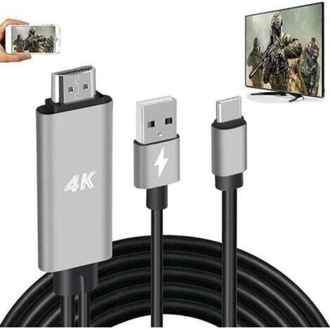 USB-C-zu-HDMI-4K-Adapter, BENFEI Thunderbolt-3-zu-HDMI-Adapter [Aluminiumgehäuse und Nylonkabel] (1/5)