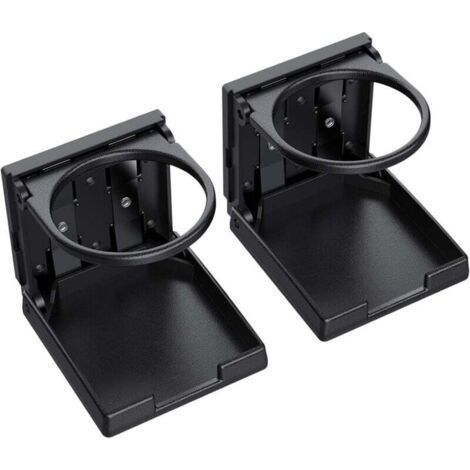2PCS Universel Réglable Pliant Coupe Porte gobelets Noir Voiture Porte-Boissons Boîtes Étanches en Plastique Titulaires Portable 7.5 CM Diamètre pour Voiture Camion Bateau Van