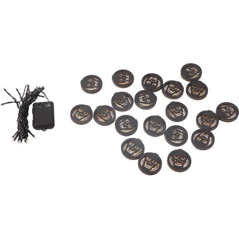 Halloween 3D Totenkopf-LED-Lichterkette, batteriebetrieben, IP65 wasserdicht, gruselige Partydekoration für den Innen- und Außenbereich (1/5)