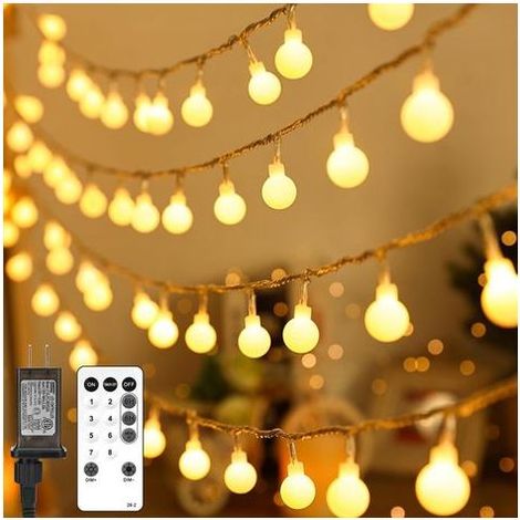 Guirlande lumineuse LED de 10 m (100 LED), décoration pour chambre, balcon, intérieur/extérieur. (1/5)