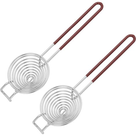 Eiertrenner (2 Stück) – Eigelb- und Eiweißtrenner – Eigelb- und Eiweißsieb aus Edelstahl – Eierteiler – Küchenhelfer zum Kuchenbacken, Küchengeräte, Koch-/Backzubehör (Braun)