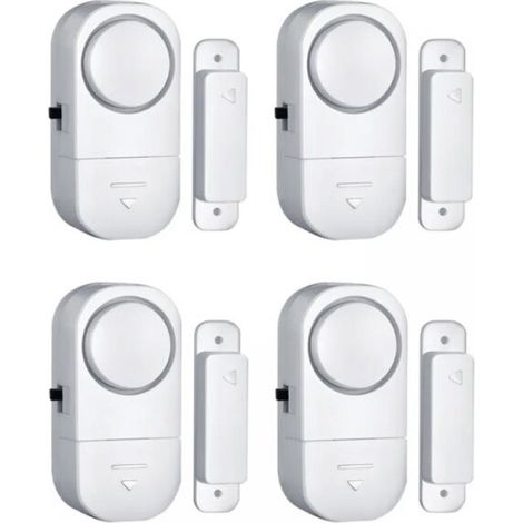 5 pièces Capteur d'alarme de sécurité personnelle sans fil pour porte et fenêtre, alarme de sécurité domestique pour porte et fenêtre