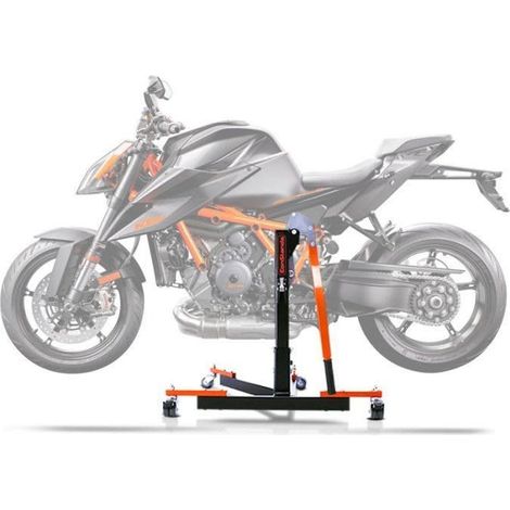 Zentralheber Motorrad - ConStands Power-Evo - Kompatibel mit KTM 1290 Super Duke R - Tragfähigkeit 300 kg - Farbe orange