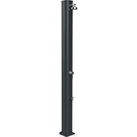Doccia Solare da Giardino 40L Miscelatore e Lavapiedi Arkema Big Jolly Grigio Antracite (1/5)