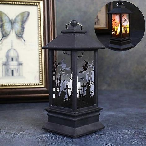 Bougies LED d'Halloween, décorations d'horreur, fantômes, citrouilles, château, maison hantée, accessoires d'extérieur - 22 (1/5)