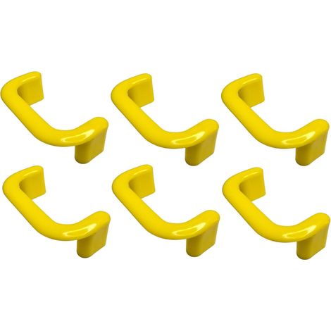 6x Poignée de meuble en plastique entraxe 64 mm placard Universelle Porte Placard Cuisine Armoire Tiroir Buffet Maison, jaune (1/4)