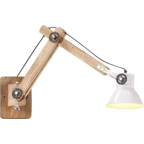vidaXL Lámpara de pared redonda estilo industrial blanca E27 (1/5)