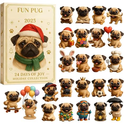 Weihnachts-Countdown-Kalender, 2D-Acryl-Tierdekorationen, 24 Tage Countdown-Kalender für Weihnachten, für, Mädchen, Kinder, Geschäfte, Schlafzimmer, Schränke, Tür, Kamin, Küche, Urlaub (1/5)