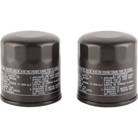 Ortviai Filtre à huile pour moto 5GH-13440-70 noir lisse – 2 pièces, compatible Yamaha YZF-R1 (2000-2014), R6, FJR1300, FZ1
