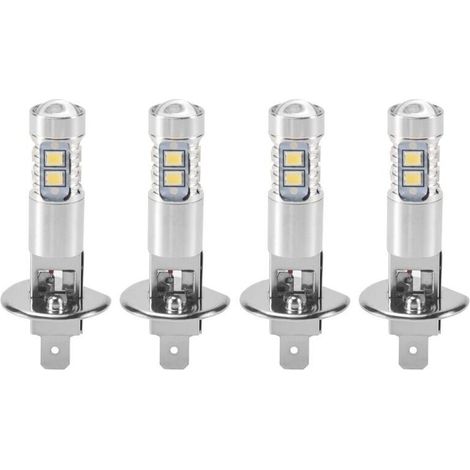4 Pièces Ampoules LED H1 Phare Conduite Brouillard 6000K Blanc Lumière 200W (1/4)
