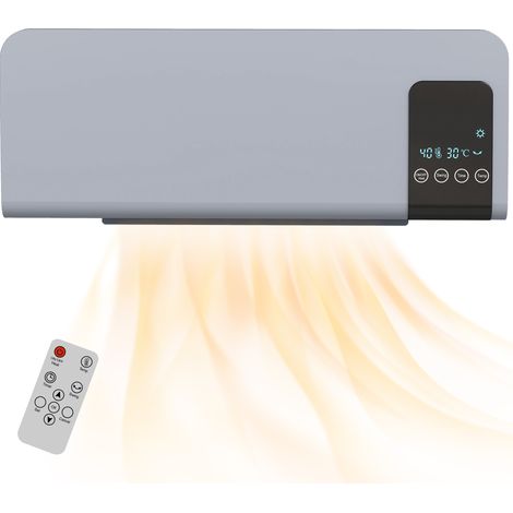 HOMCOM Termoventilatore Oscillatorio con Timer 12h e 2 Modalità Grigio (1/5)