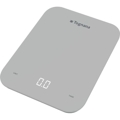 TOGNANA Bilancia Da Cucina Digitale Iridea Grigio 10 kg