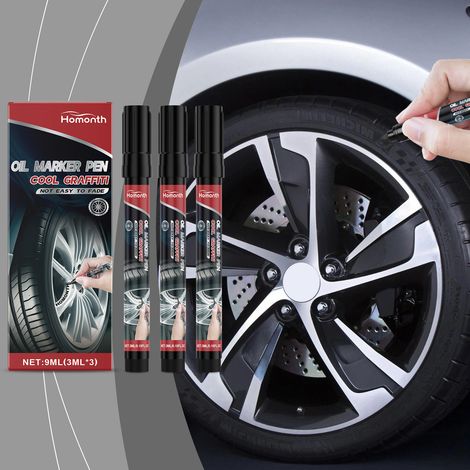 Ölstandsanzeiger für Autoreifen, Autoreifen-Graffiti, cooler DIY-Automarker – 9 ml (3 ml × 3) -- BIEMMEDUE (1/5)