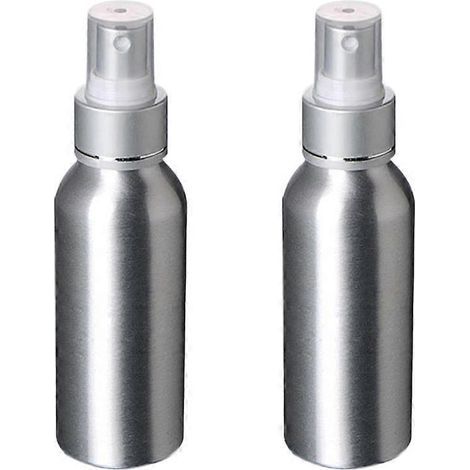 Lot de 2 flacons vaporisateurs vides portables de 120 ml, rechargeables pour parfum, pour voyage (embout de couleur aléatoire). (1/4)