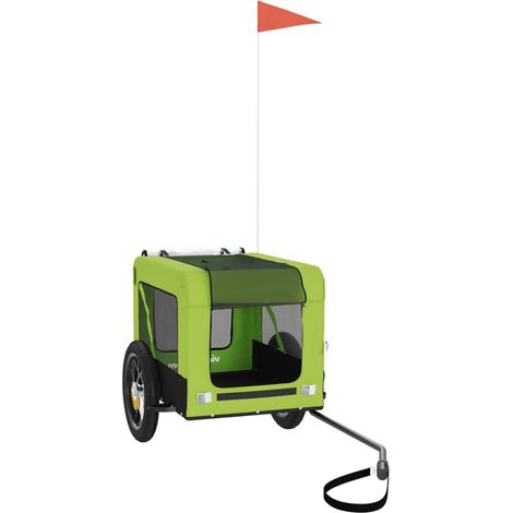 Remorque de vélo pour animaux de compagnie vert et noir