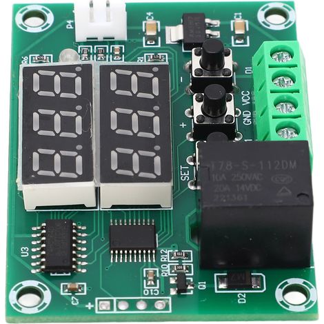 Digitales Thermostat mit zwei Displays, DC12V Temperaturreglermodul, Regelschalter mit LED-Anzeige, präzise 12V Steuereinheit. (1/5)