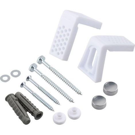 Kit fixation WC au sol - Vis et bouchon d'extension inclus Support de montage - Installation cuvette toilette (1/5)