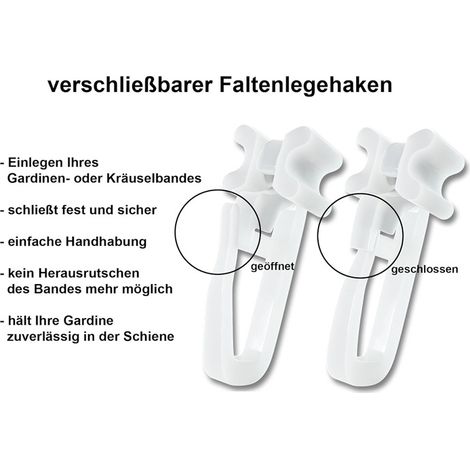 Vorhangrollen mit X-förmigem Anti-Rutsch-Design, 50 Stück pro Packung, geräuscharme Rollen, universell für mehrere Schienen geeignet, robustes und langlebiges Zubehör. (1/5)