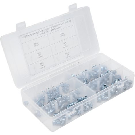 110 pièces graisseurs embout buse raccord 45° 1/8 pouce-28 pour engins de chantier bleu électroplaqué (1/5)