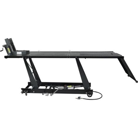 Bpac – Table élévatrice moto pneumatique 450 kg – Hauteur de travail max 220 cm – Largeur 66 cm – Pompe hydraulique et pneumatique (1/5)
