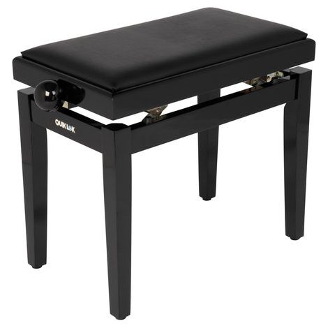 Quik Lok PB/100 BK L Panca Regolabile In Legno Per Pianoforte Nero Lucido