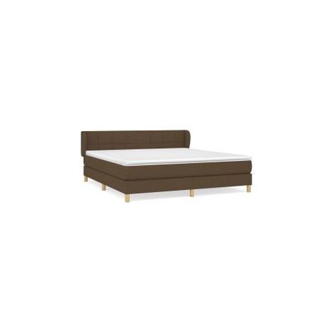 Sommier à lattes de lit avec matelas Marron foncé 160x200 (1/5)